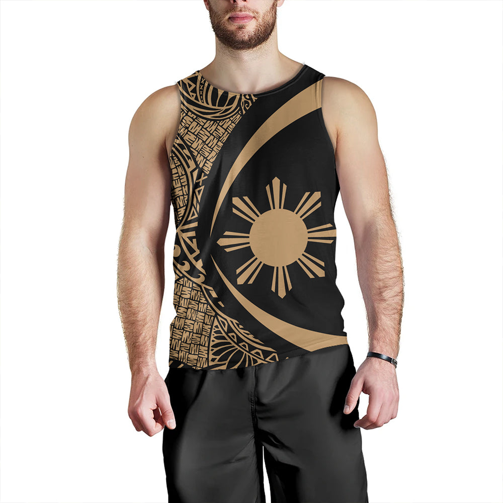 Philippines Tank Top Coat Of Arm Lauhala Gold Circle