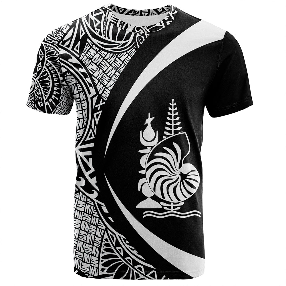 New Caledonia T-Shirt Coat Of Arm Lauhala White Circle