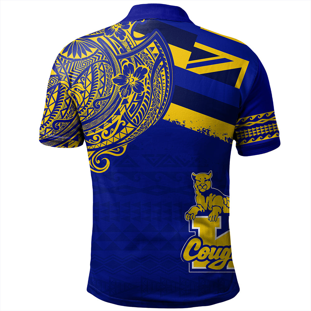 Hawaii Polo Shirt Henry J. Kaiser High School Flag With Crest Style