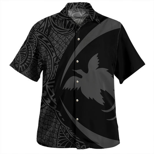 Papua New Guinea Hawaiian Shirt Coat Of Arm Lauhala White Circle