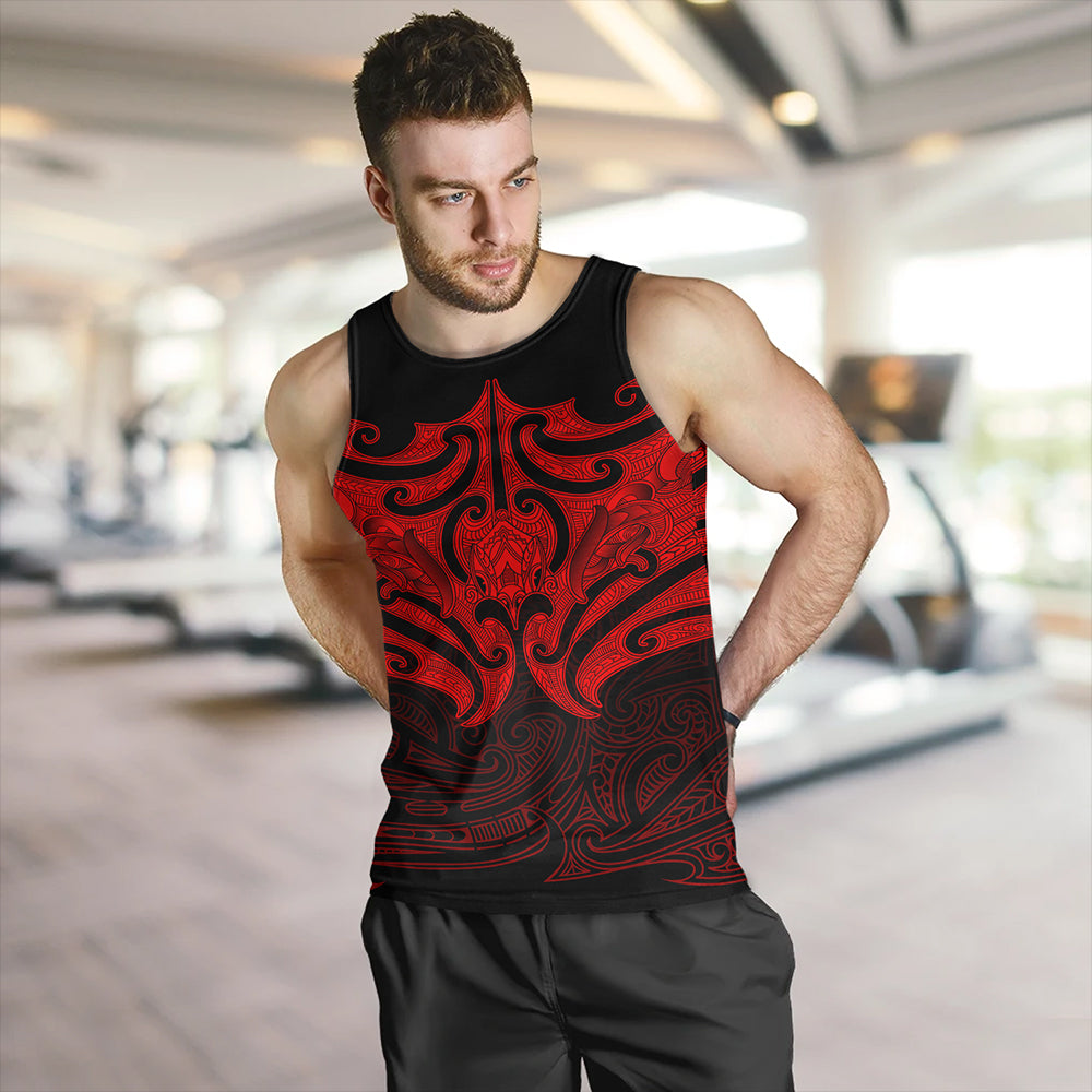 New Zealand Tank Top Maori Red Pattern