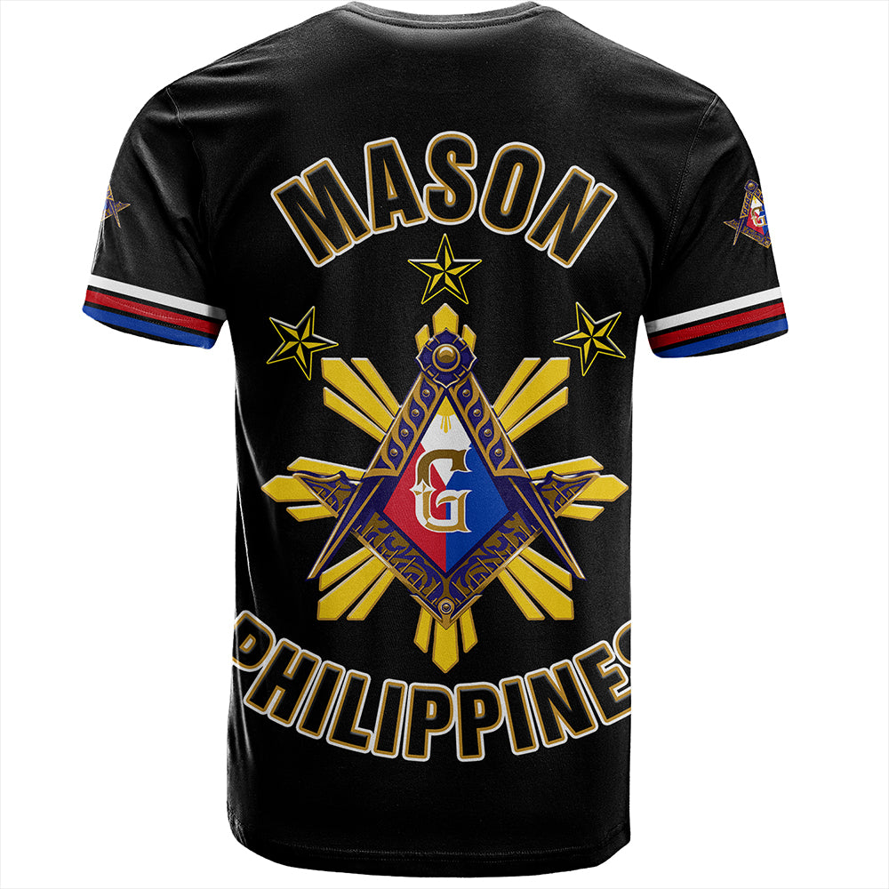 Philippines T-Shirt Freemasons Filipino Star Letter Style
