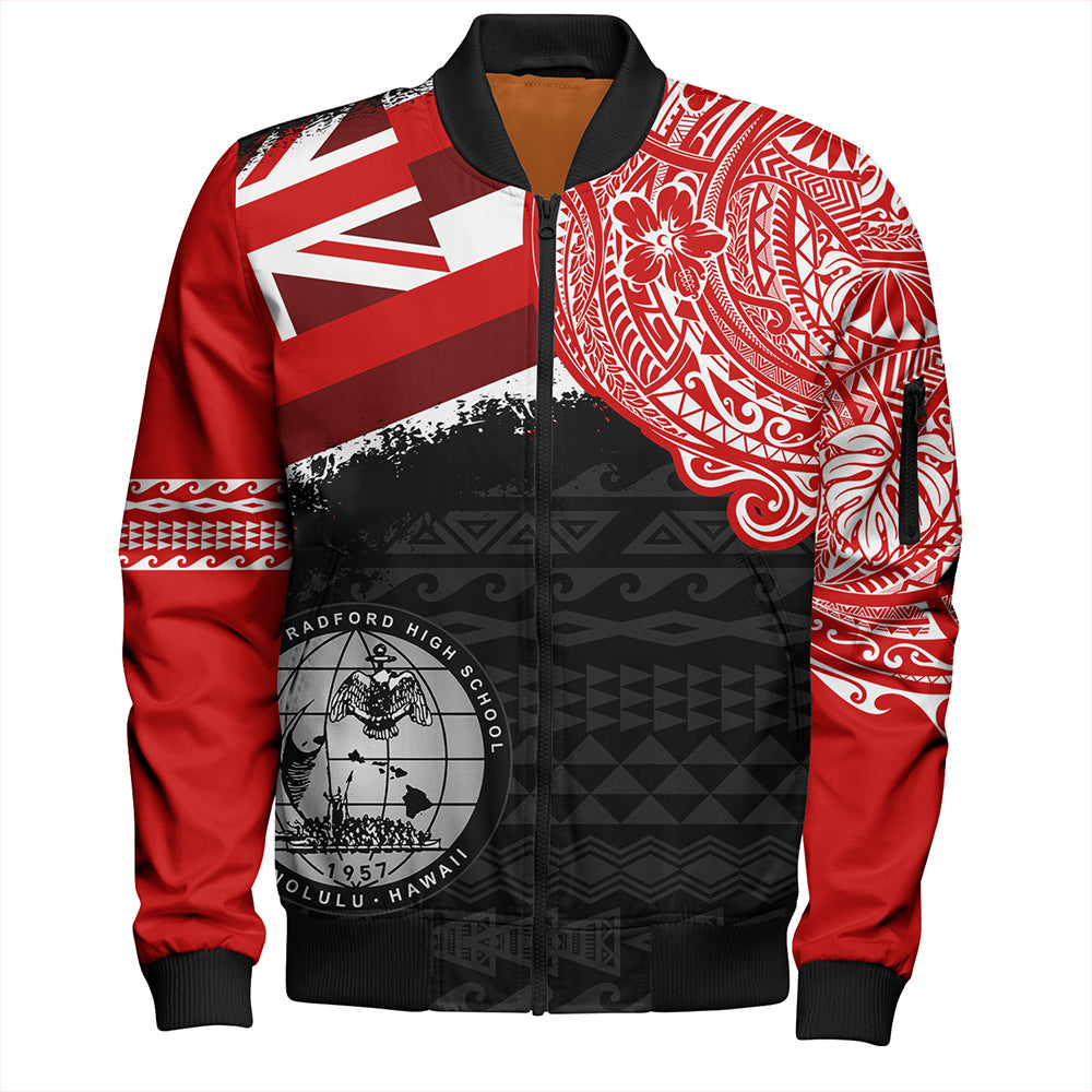 Hawaii Bomber Jacket Admiral Arthur W Radford High School With Crest Style