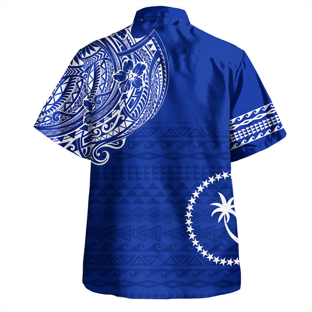 Chuuk Hawaiian Shirt Polynesian Flag With Coat Of Arms
