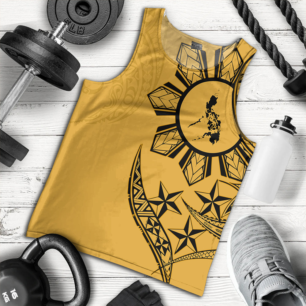 Philippines Tank Top Tribal Sun In My Heart Gold Style