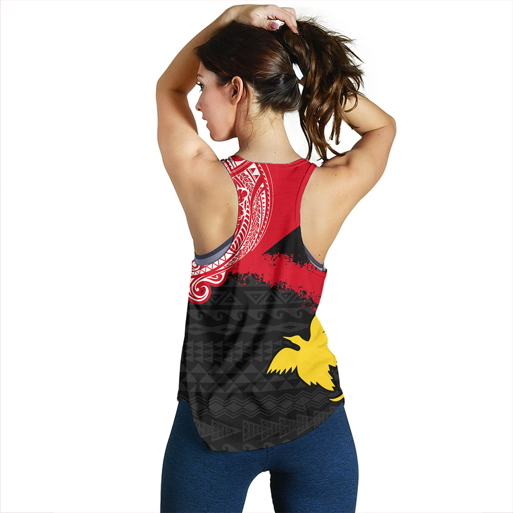 Papua Women Tank Melanesian Flag With Coat Of Arms