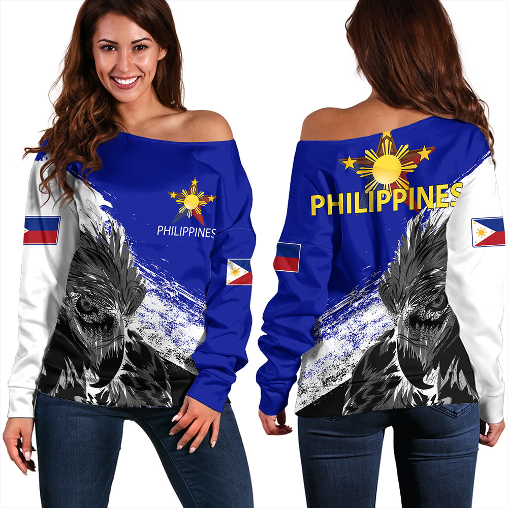 Philippines Off Shoulder Sweatshirt The Eagle Animal Of The Fraternity