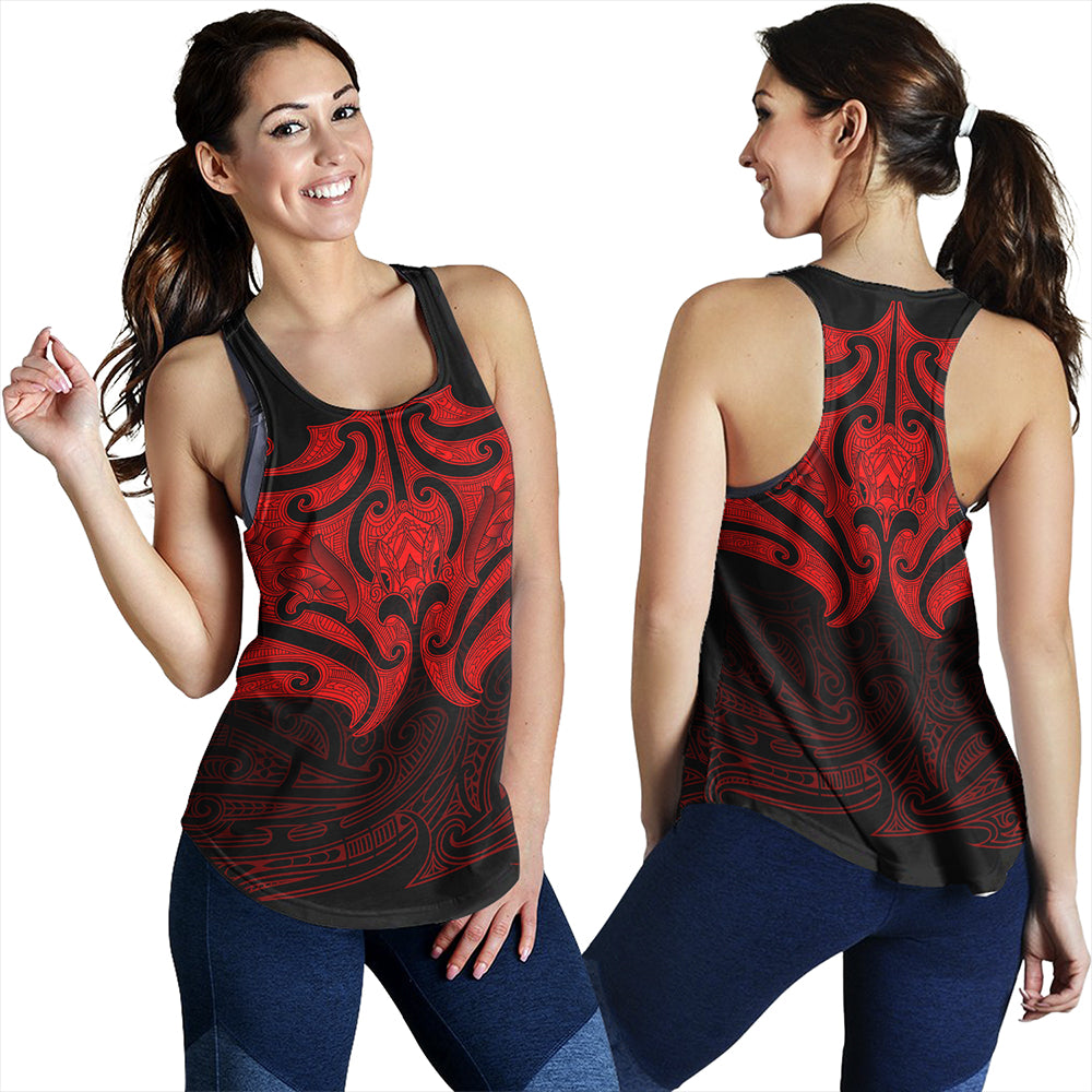 New Zealand Women Tank Maori Red Pattern