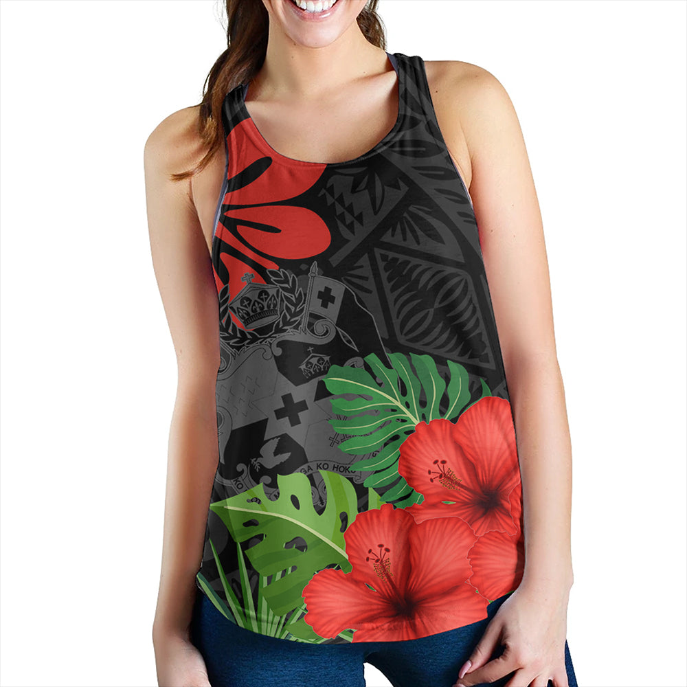 Tonga Women Tank Tonga Coat Of Arms Polynesian Hibiscus