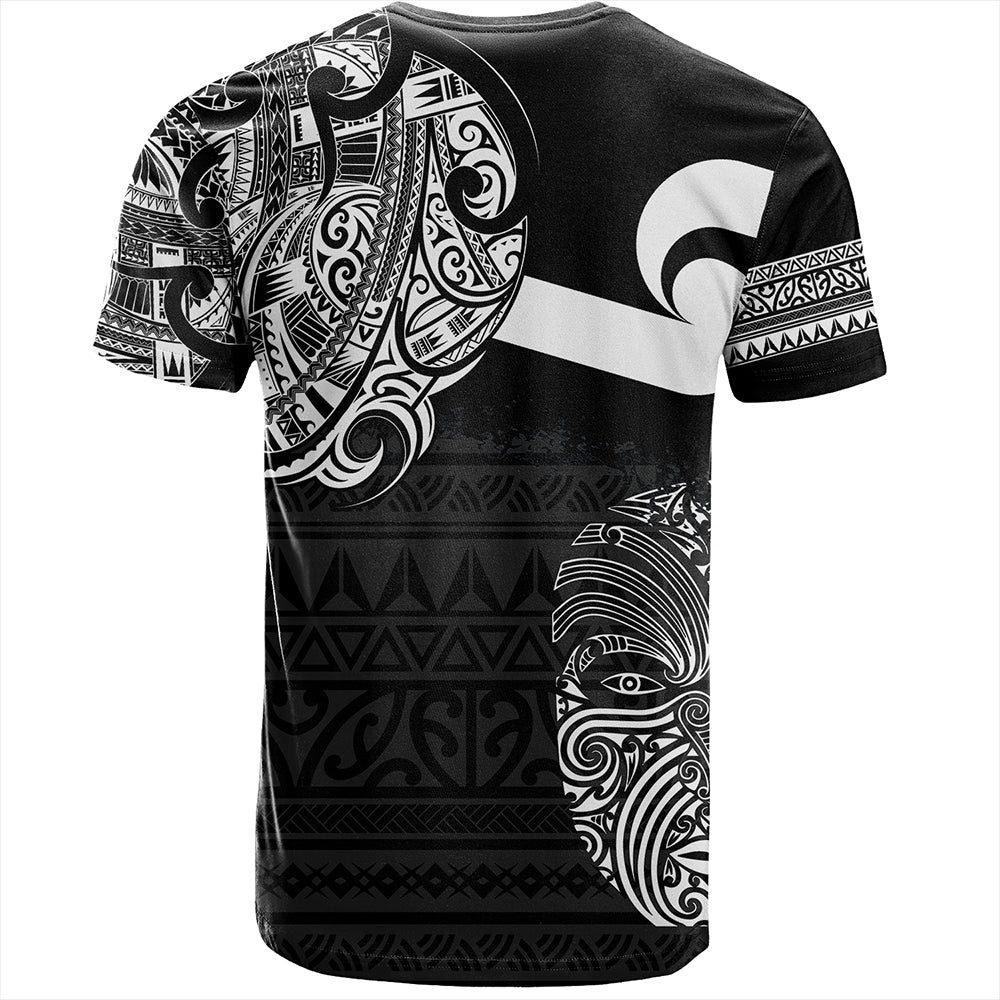 New Zealand T-Shirt Tino Rangatiratanga Maori Mask Black