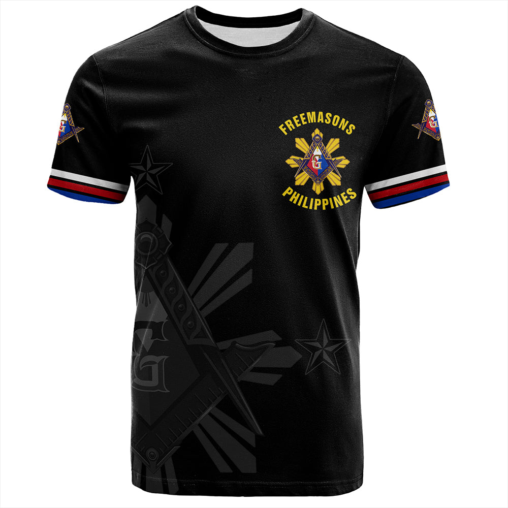 Philippines T-Shirt Freemasons Filipino Star Letter Style