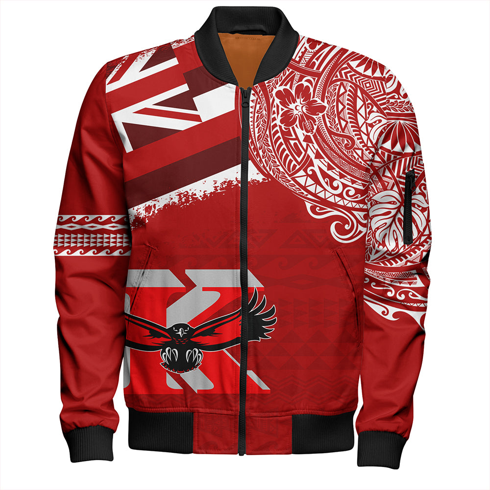 Hawaii Bomber Jacket Kauai High School With Crest Style