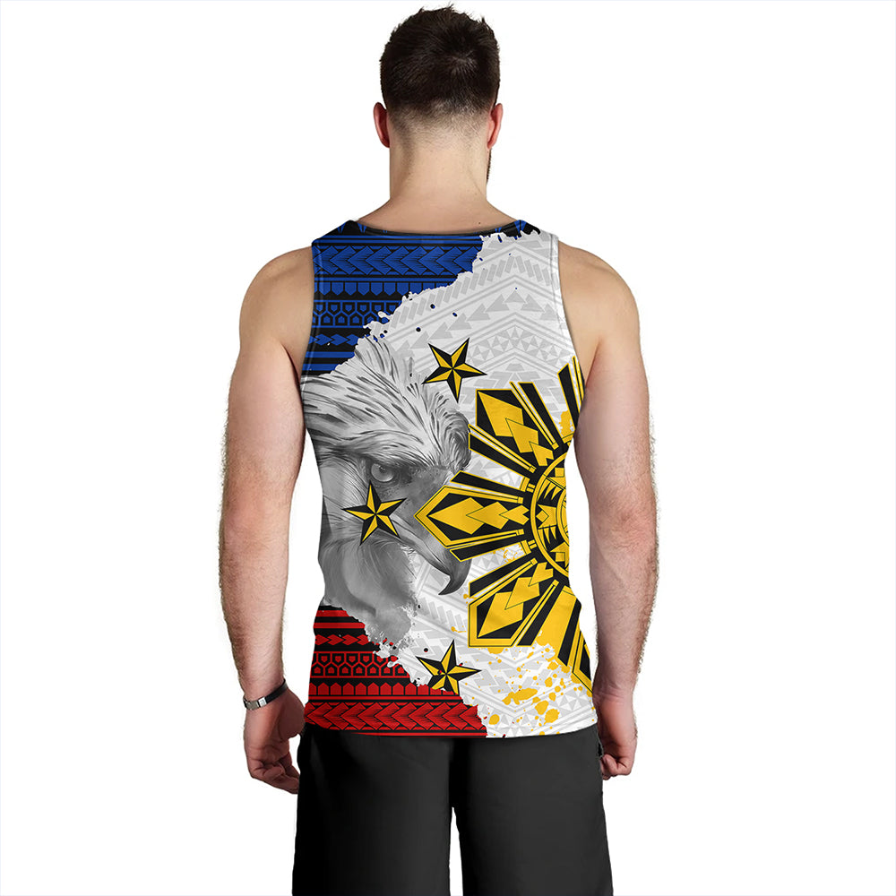 Philippines Tank Top Eagles Filipino Sun Flag Grunge Style