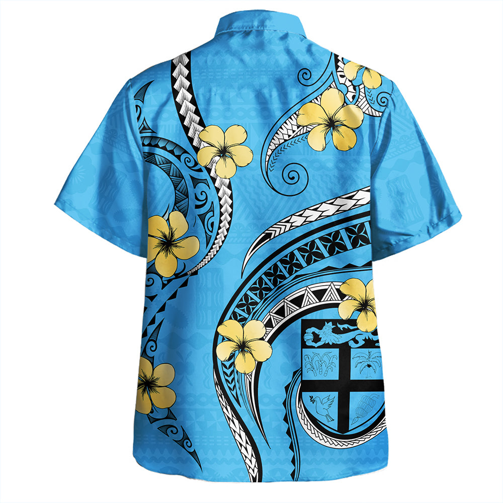 Fiji Hawaiian Shirt Fiji Bula Style Plumeria Flower