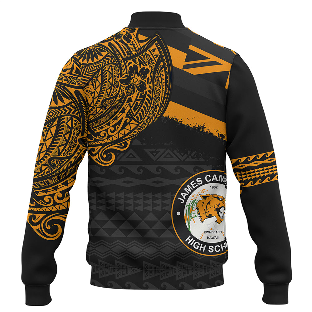 Hawaii Baseball Jacket James Campbell High School Flag With Crest Style