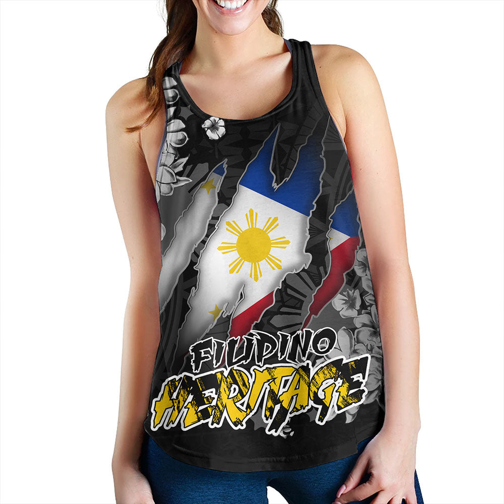 Philippines Custom Women Tank Filipino Heritage Blood Inside Me