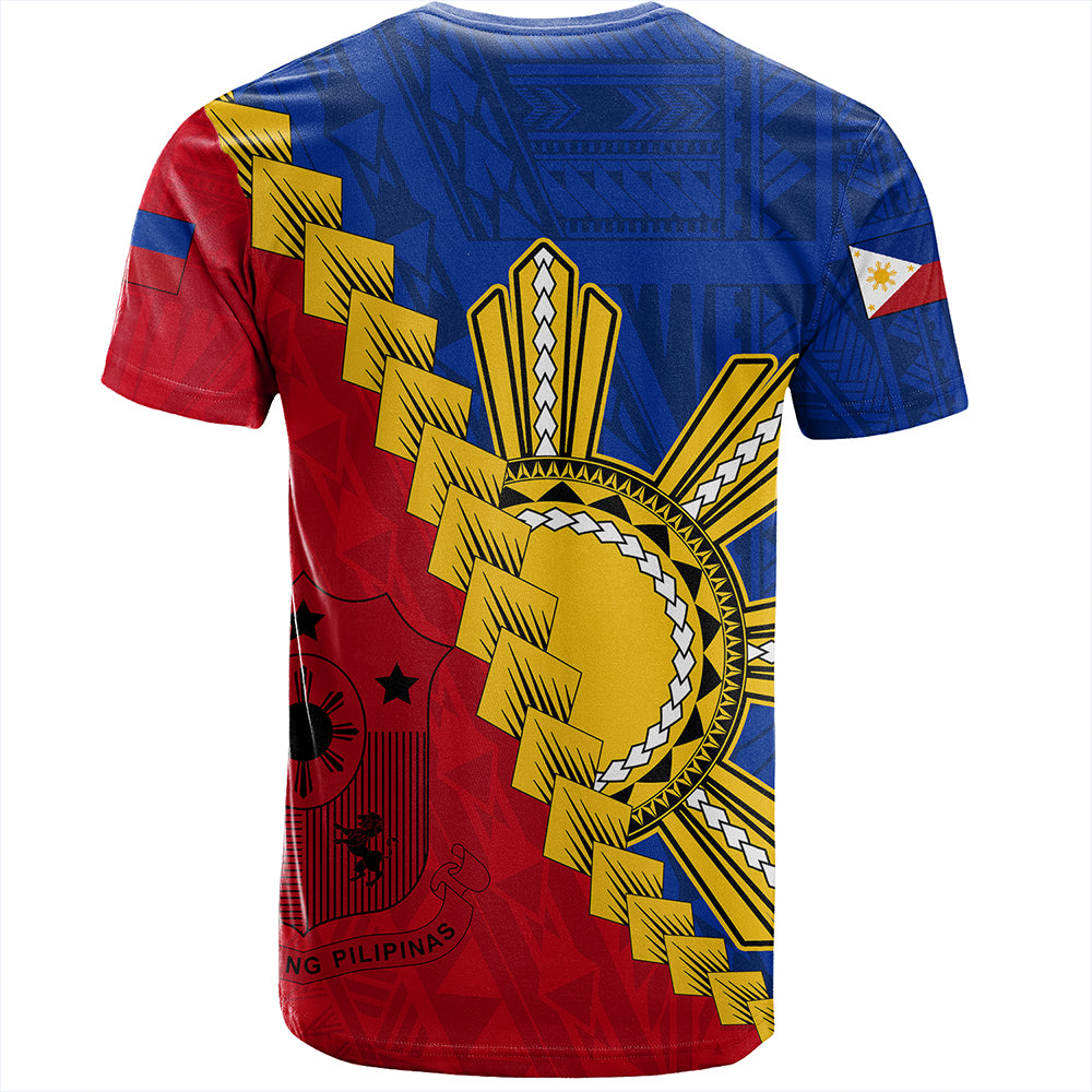 Philippines T-Shirt Philippines Sun Polynesian With Flag