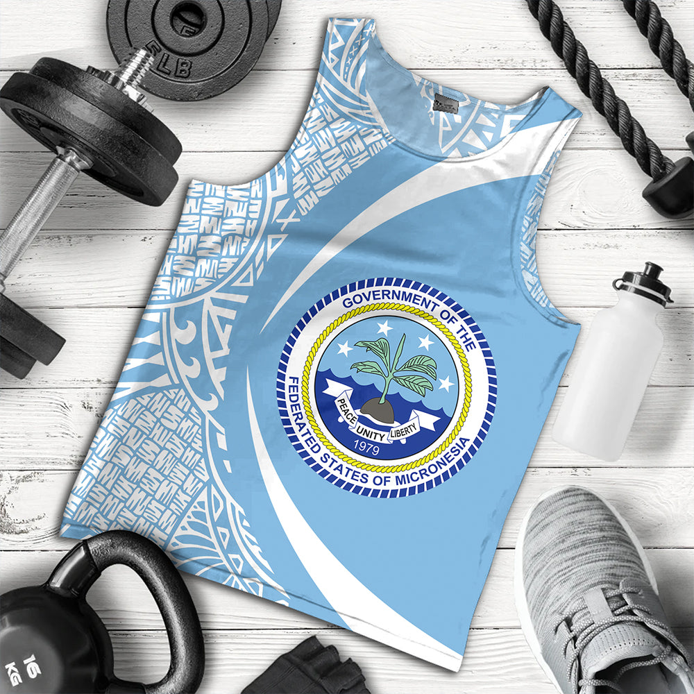 Federated States of Micronesia Tank Top Coat Of Arm Lauhala Circle