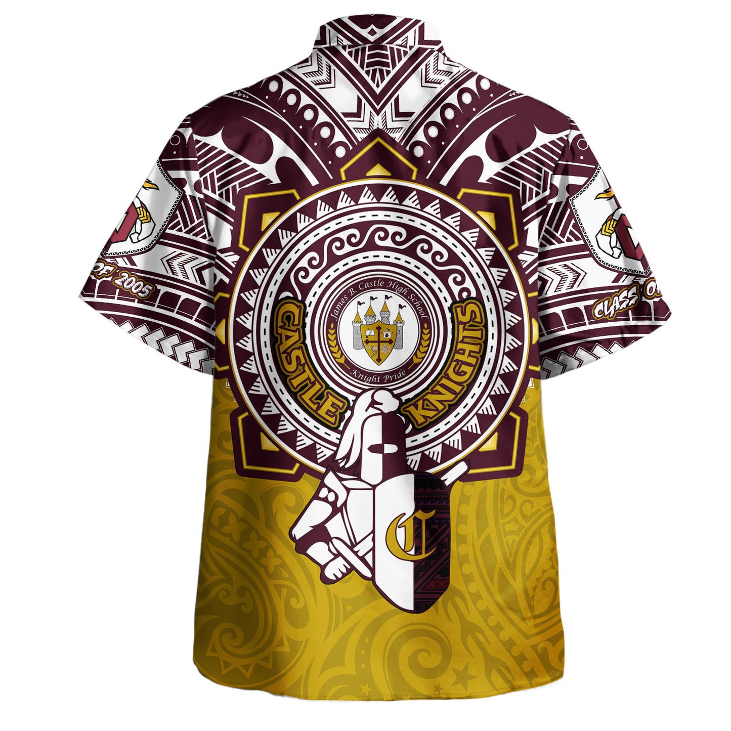 Hawaii Hawaiian Shirt Custom James B. Castle High School Super Castle Knights Tribal Style