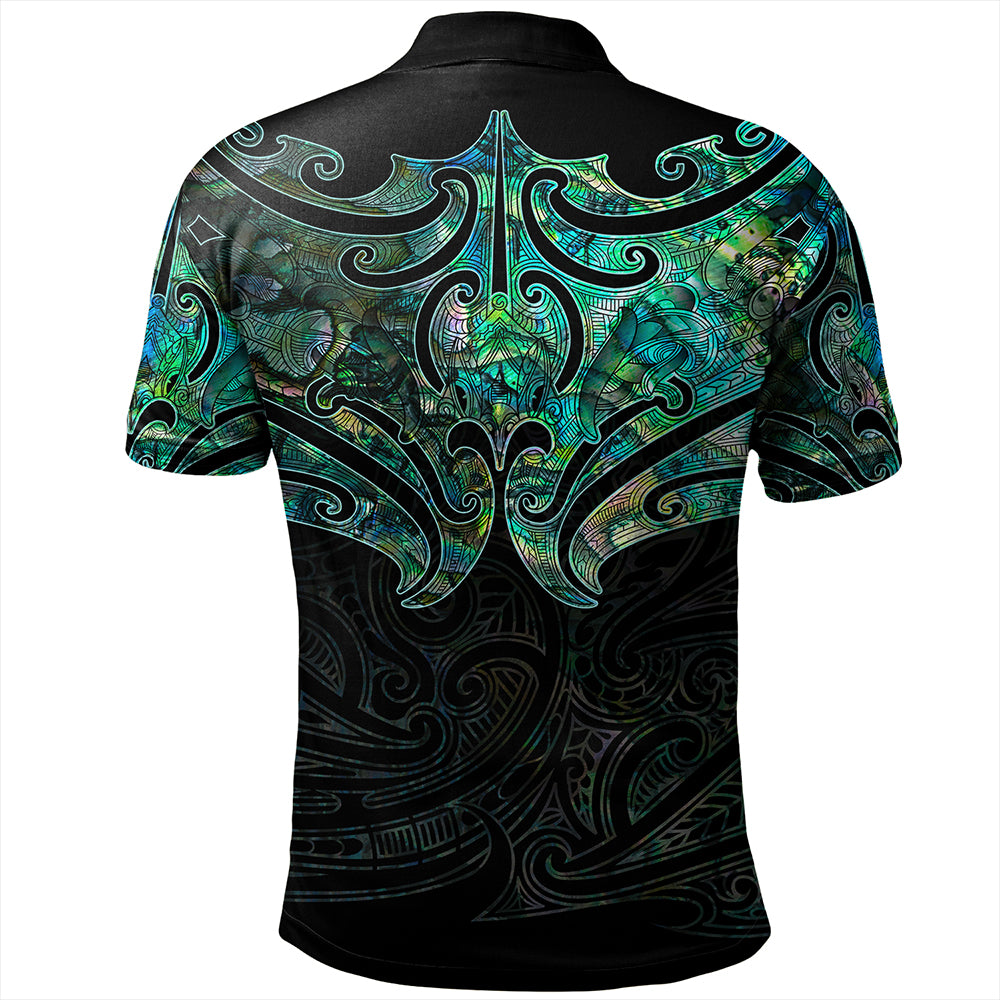 New Zealand Polo Shirt Maori Papua Shell Pattern