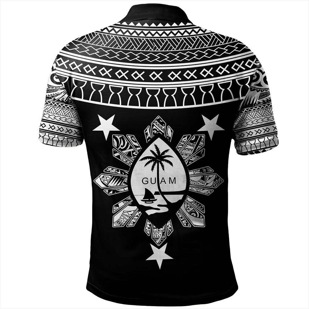 Guam Seal With Philippines Filipinos Sun Polo Shirt Tribal Island