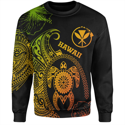 Hawaii Sweatshirt Hawaii Turtle Kanaka Reggae