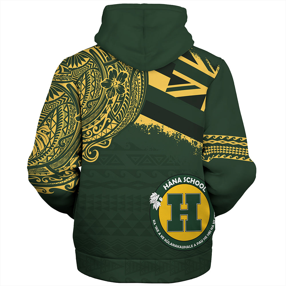 Hawaii Sherpa Hoodie Hana High And Elementary School With Crest Style