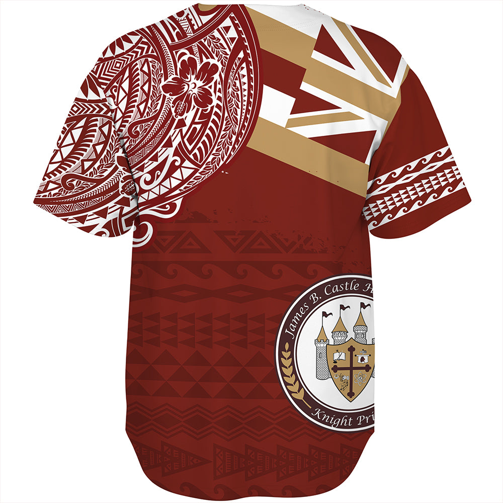 Hawaii Baseball Shirt James B. Castle High School With Crest Style