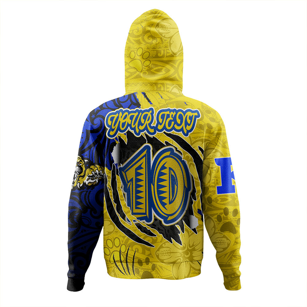 Hawaii Hoodie Custom Henry J. Kaiser High School Super Cougar Arm Sleeve Polynesian Tattoo