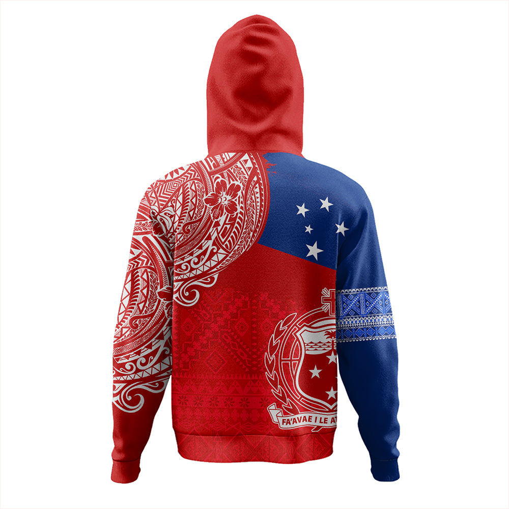 Samoa Hoodie Polynesian Flag With Coat Of Arms