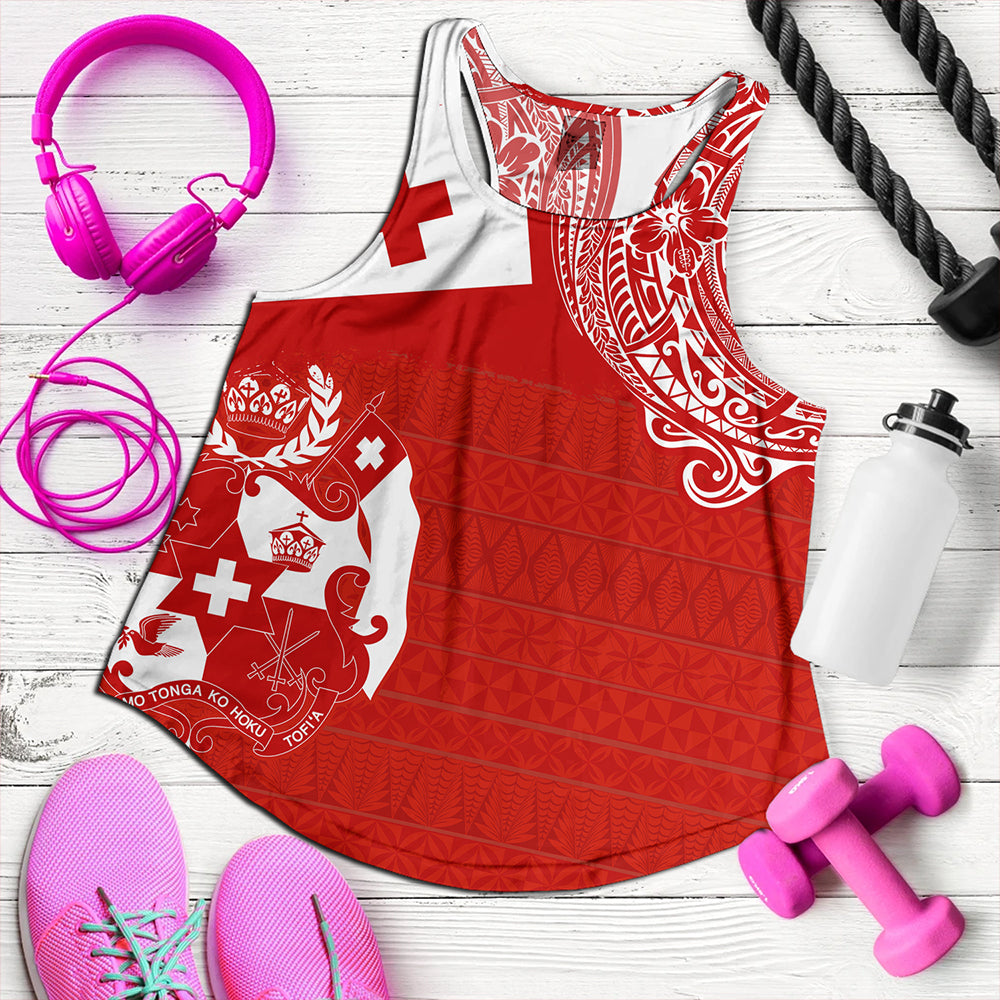 Tonga Women Tank Tonga Polynesian Flag With Coat Of Arms