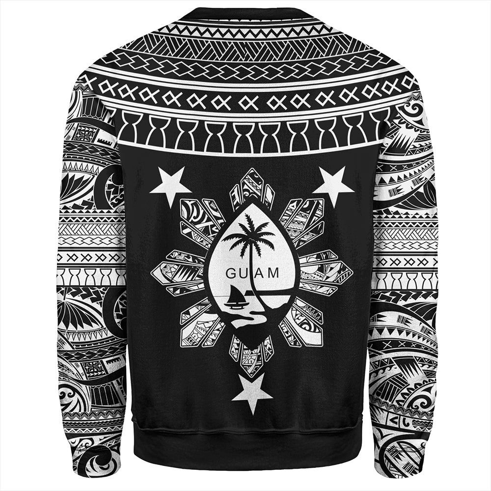 Guam Seal With Philippines Filipinos Sun Sweatshirt Tribal Island