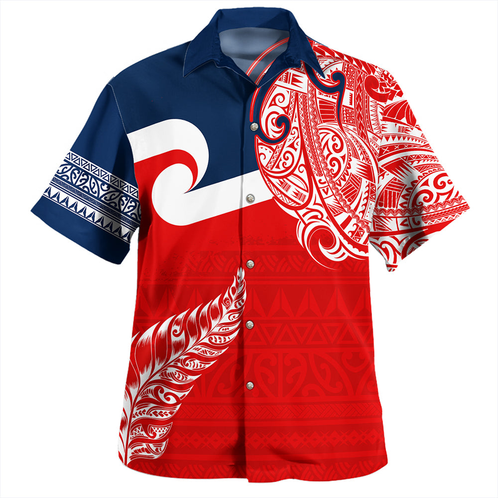 New Zealand Hawaiian Shirt Tino Rangatiratanga Maori With Silver Fern Version.2