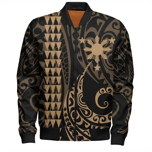The Philippines Bomber Jacket Sun Kakau Style