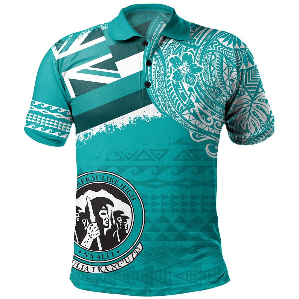 Hawaii Polo Shirt King Kekaulike High School With Crest Style