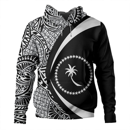 Chuuk Hoodie Coat Of Arm Lauhala White Circle