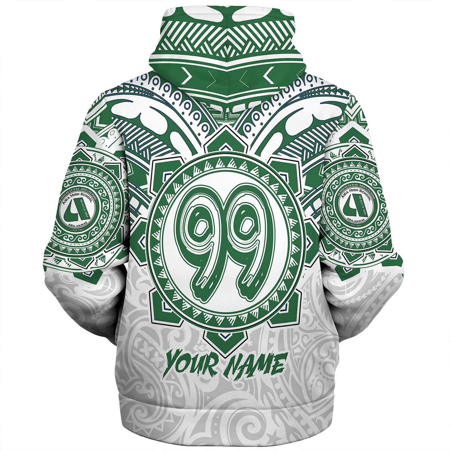 Hawaii Sherpa Hoodie Custom Aiea High School Home Of The Na Ali'i Tribal Style