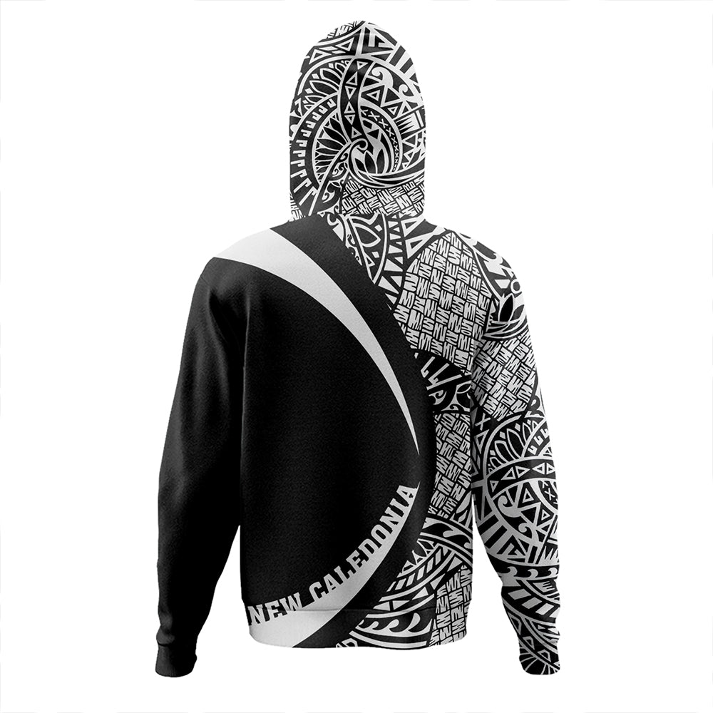 New Caledonia Hoodie Coat Of Arm Lauhala White Circle