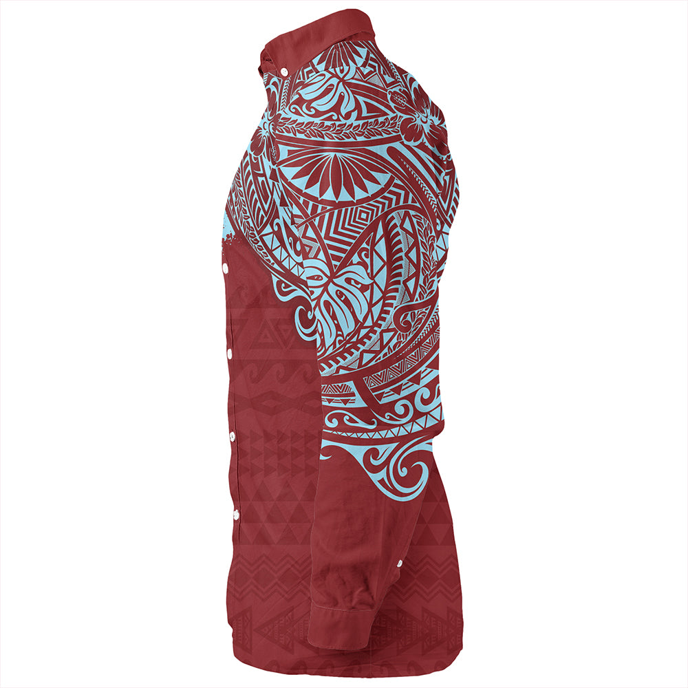 Hawaii Long Sleeve Shirt Henry Perrine Baldwin High School With Crest Style