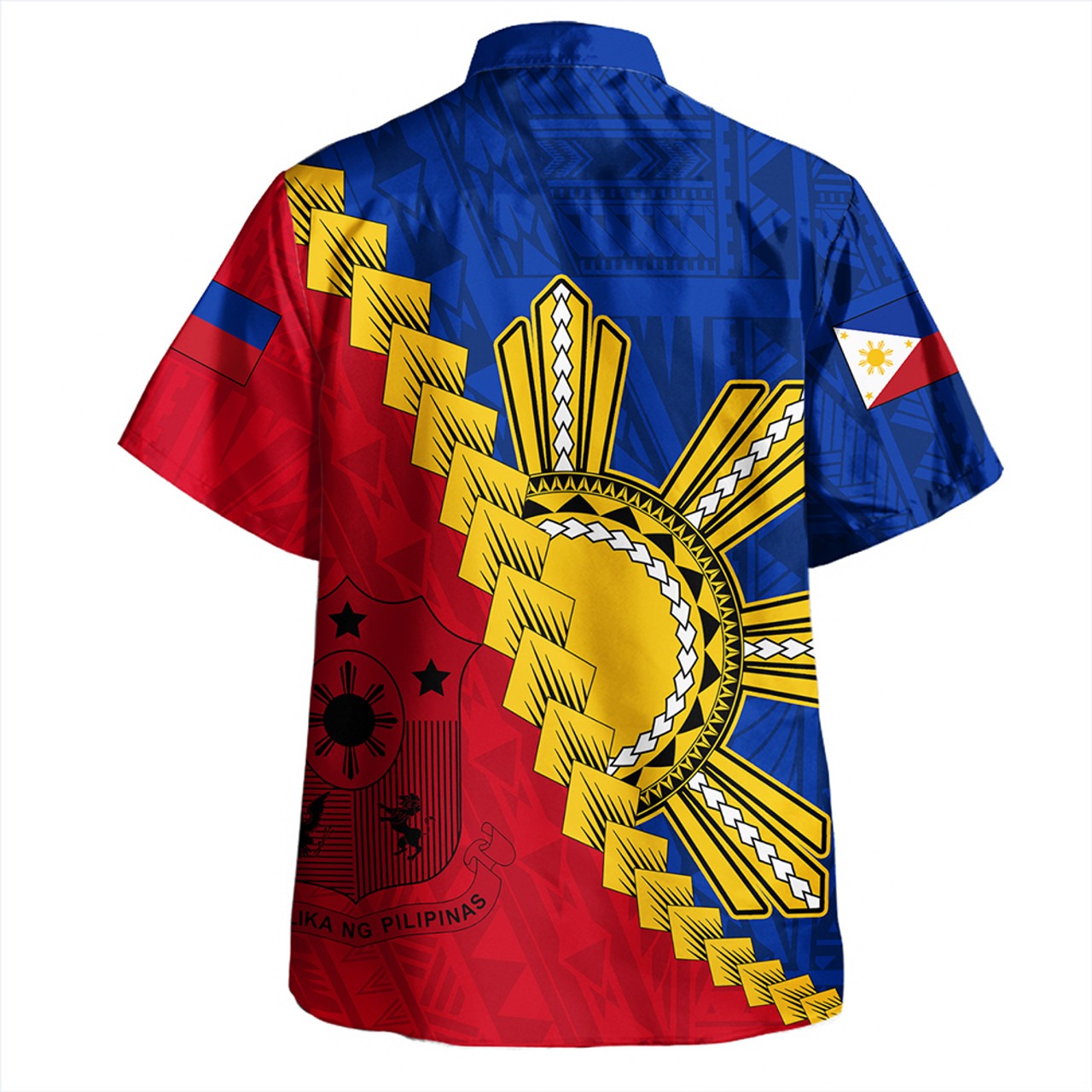 Philippines Hawaiian Shirt Philippines Sun Polynesian With Flag
