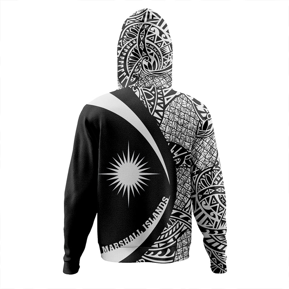 Marshall Islands Hoodie Coat Of Arm Lauhala White Circle
