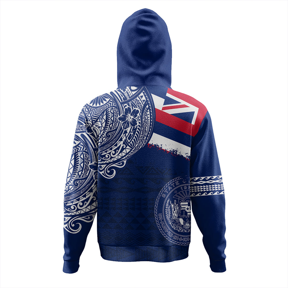 Hawaii Hoodie Polynesian Flag With Coat Of Arms