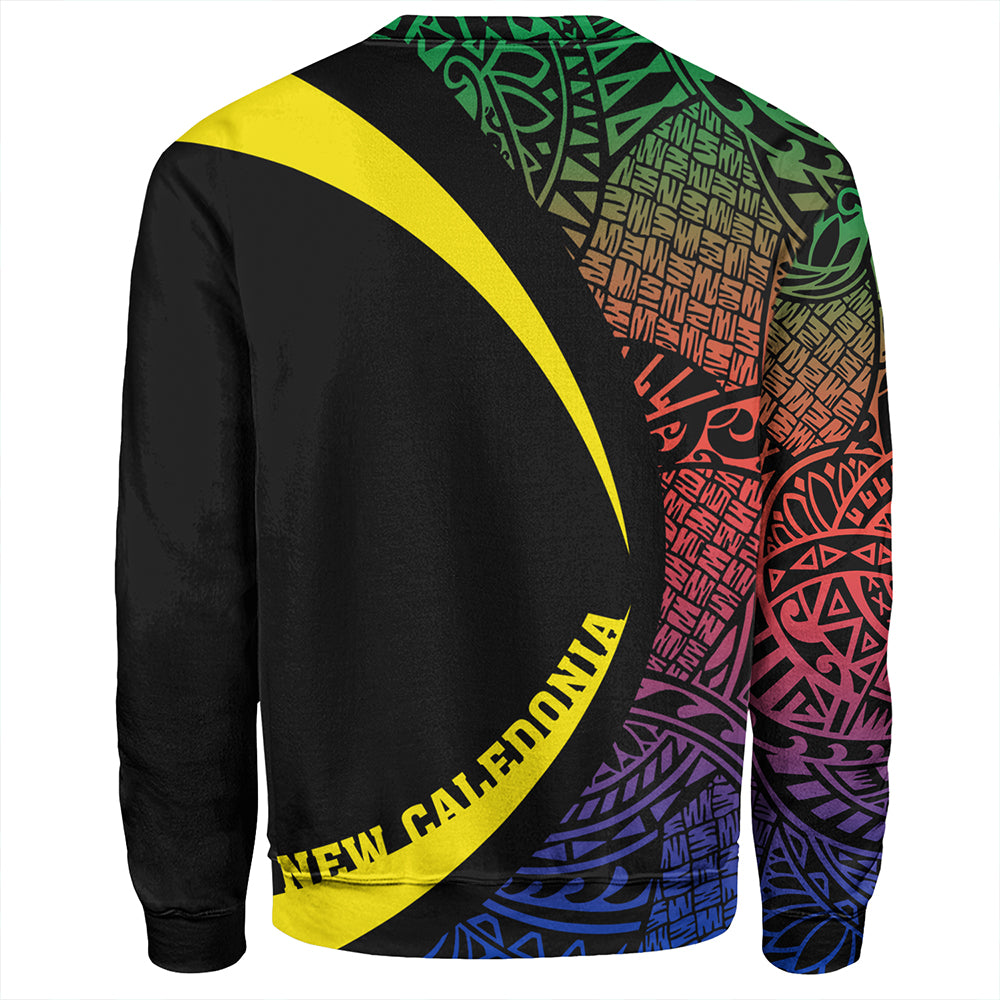 New Caledonia Sweatshirt Coat Of Arm Lauhala Circle
