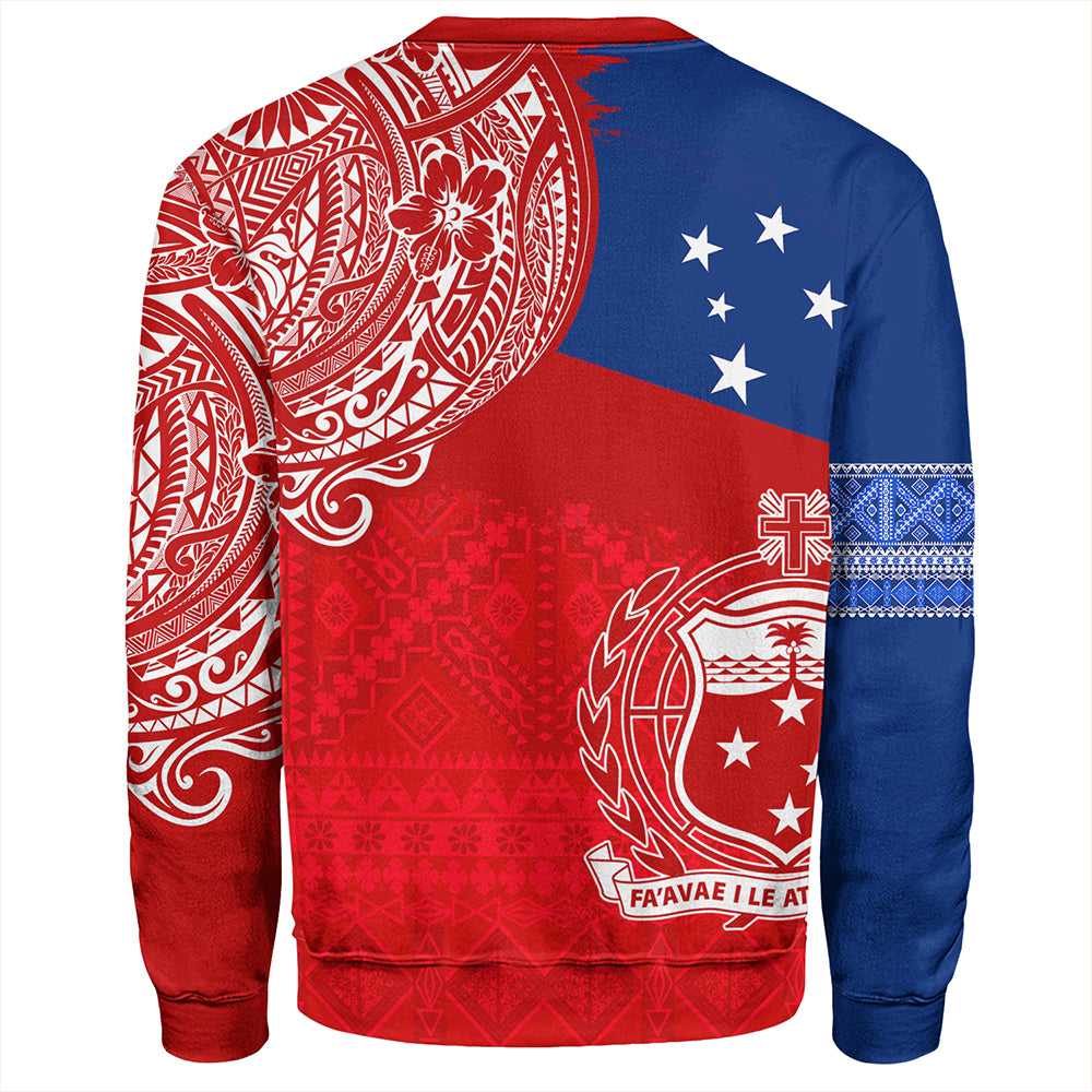 Samoa Sweatshirt Polynesian Flag With Coat Of Arms