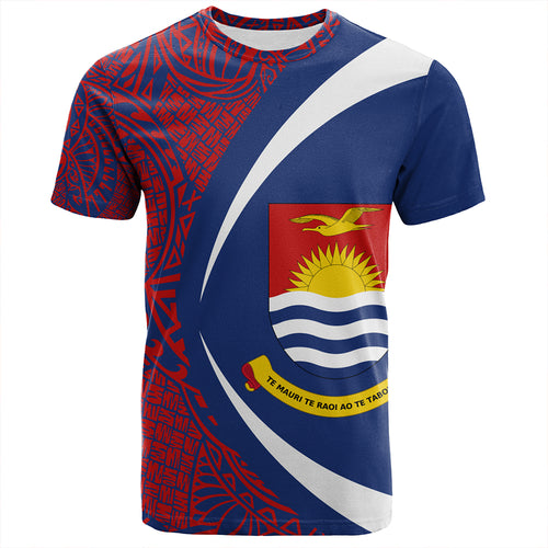 Kiribati T-Shirt Coat Of Arm Lauhala Circle