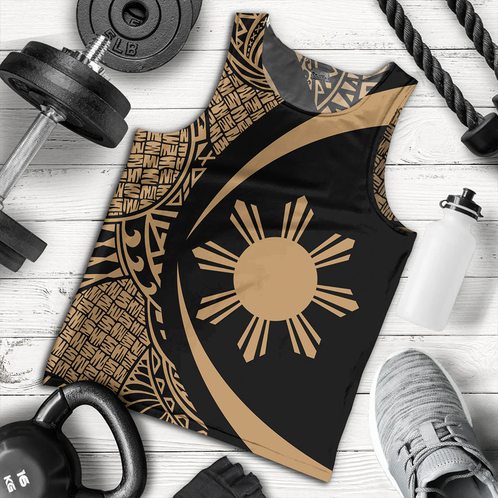 Philippines Tank Top Coat Of Arm Lauhala Gold Circle
