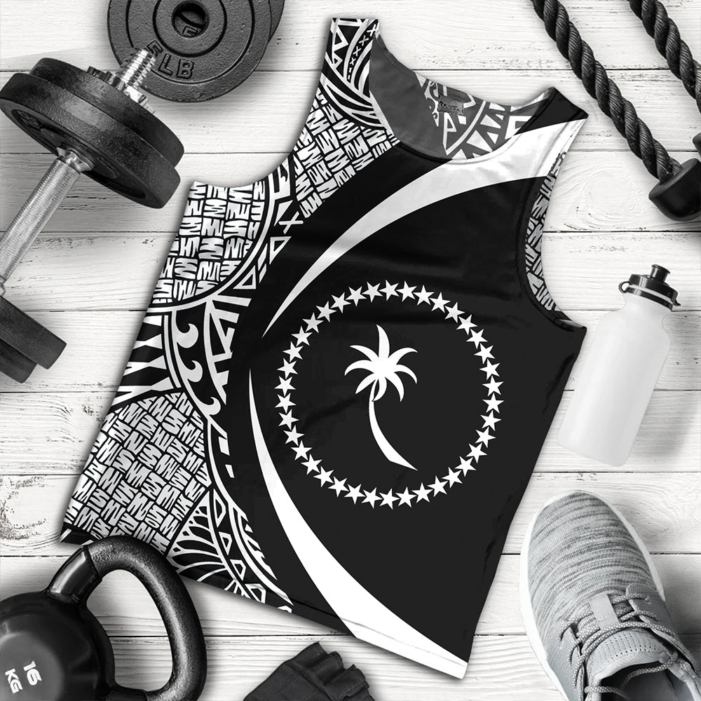 Chuuk Tank Top Coat Of Arm Lauhala White Circle