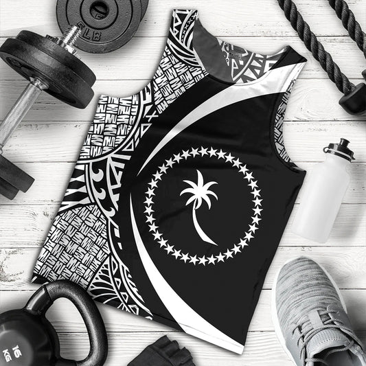 Chuuk Tank Top Coat Of Arm Lauhala White Circle