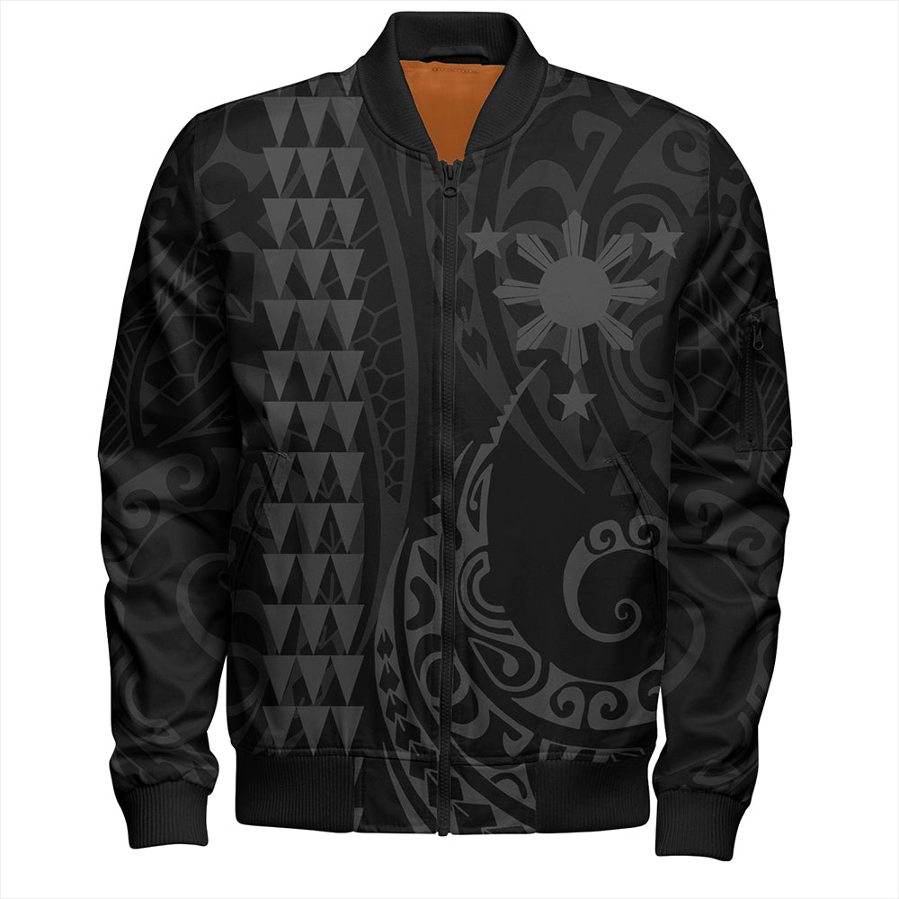 The Philippines Bomber Jacket Sun Gray Kakau Style