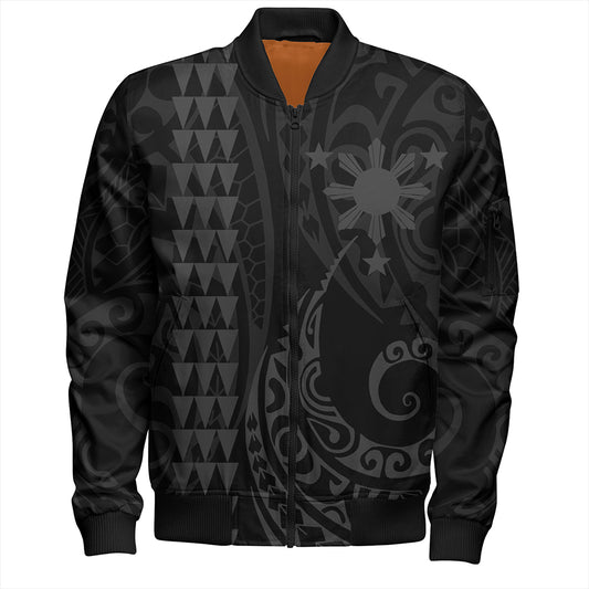 The Philippines Bomber Jacket Sun Gray Kakau Style